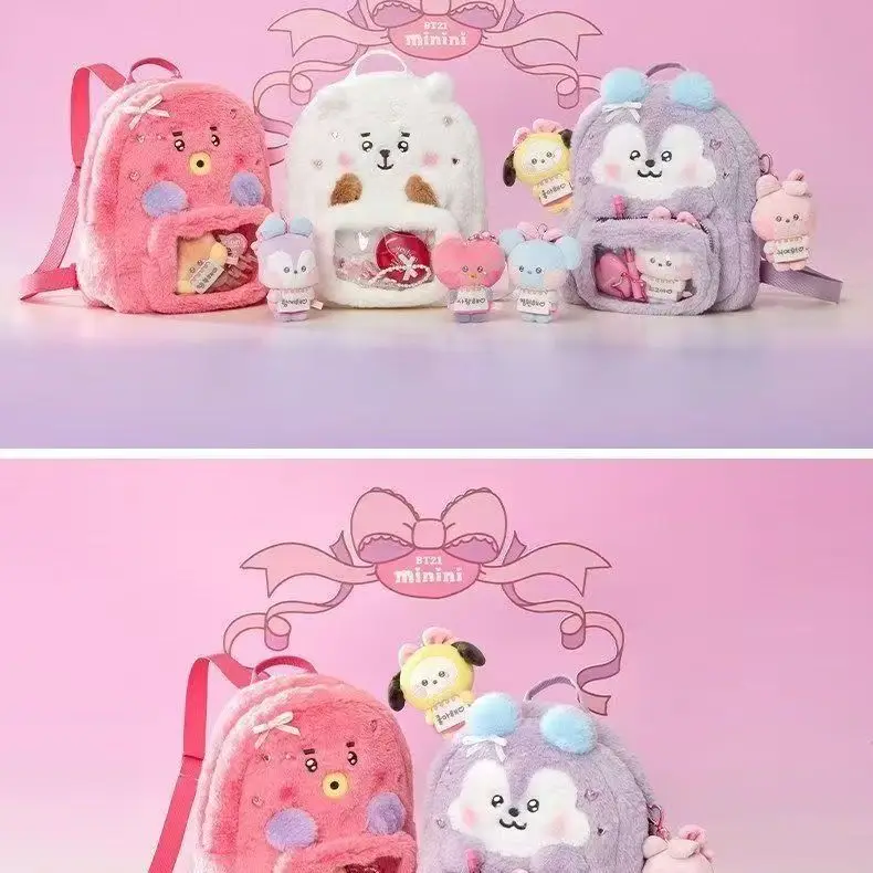 Travel Accessories Bag - モデルBT21ミニニダブルショルダーバッグ、旅行用収納バックパック、韓国ポップカルチャーアクセサリー