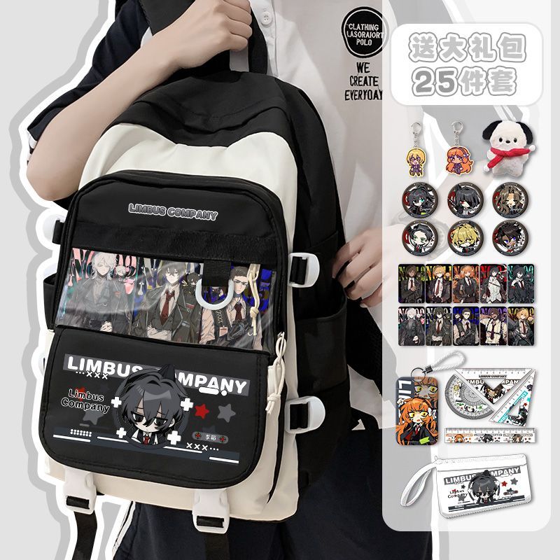Travel Accessories Bag - リムバスカンパニーアニメ到着ファッション大容量ガールズボーイズ学校用デイリーパッケージトラベルバッグショルダーナップサックバックパック