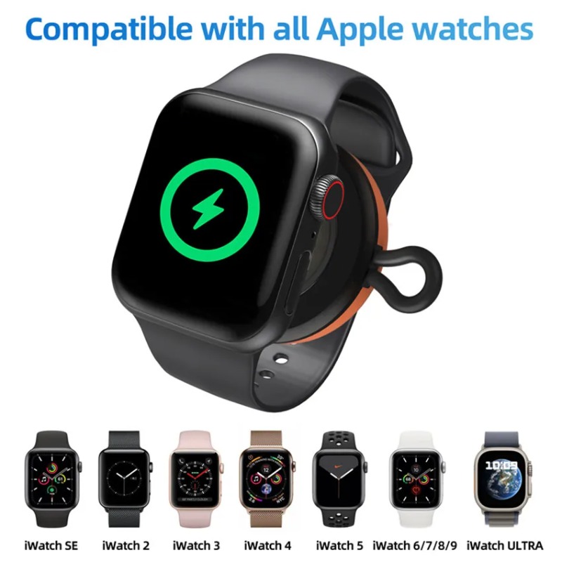 Travel Accessories Iphone - ミニタイプCスマートウォッチワイヤレス充電器ポータブルキーチェーン高速充電ドック（Apple Watch全シリーズ対応）旅行用デイリーアクセサリー