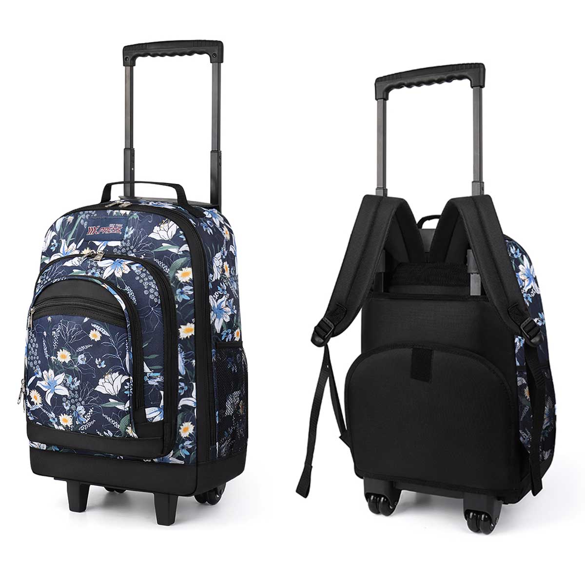 Travel Accessories New York - 大人用ローリングバックパック、ホイール付き大容量バックパック、トロリースーツケース、ホイール付きバッグ、ラップトップバッグ、20インチ