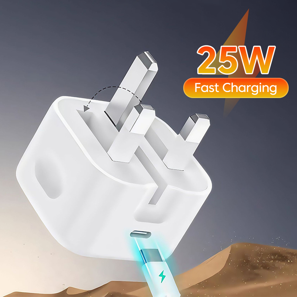 Travel Accessories Iphone - 英国規格充電器 25W 超高速充電 モバイルフォン用折りたたみ式充電器 iPhone用 Samsung用