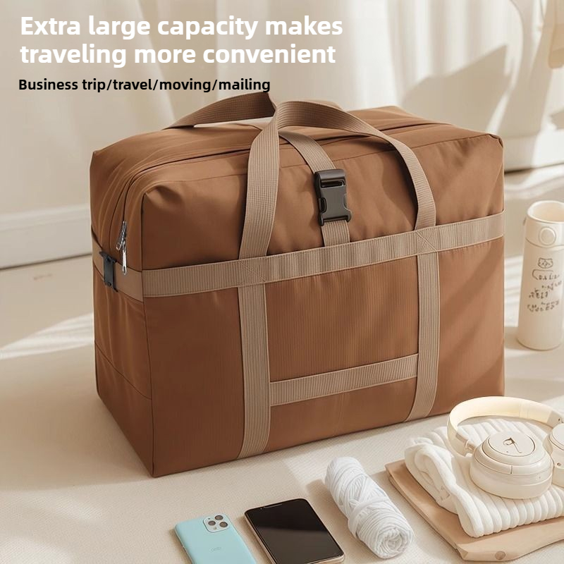 Travel Accessories Bag - 特大トラベルダッフルバッグ 折りたたみ式オックスフォード移動用トートバッグ 航空会社預け入れ可能荷物 防水収納 耐水性 ヘビーデューティー