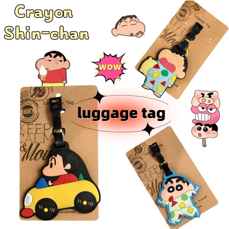 Travel Accessories Bag - クレヨンしんちゃん漫画アニメキャラクターファッション荷物タグかわいいバッグ旅行携帯用吊り下げアクセサリー装飾ギフト