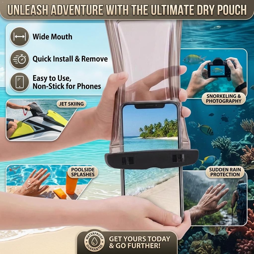 Travel Accessories Iphone - クリア防水携帯電話ケース ドライバッグポーチ iPhoneスマートフォン用 アウトドア スイミングプール ビーチ