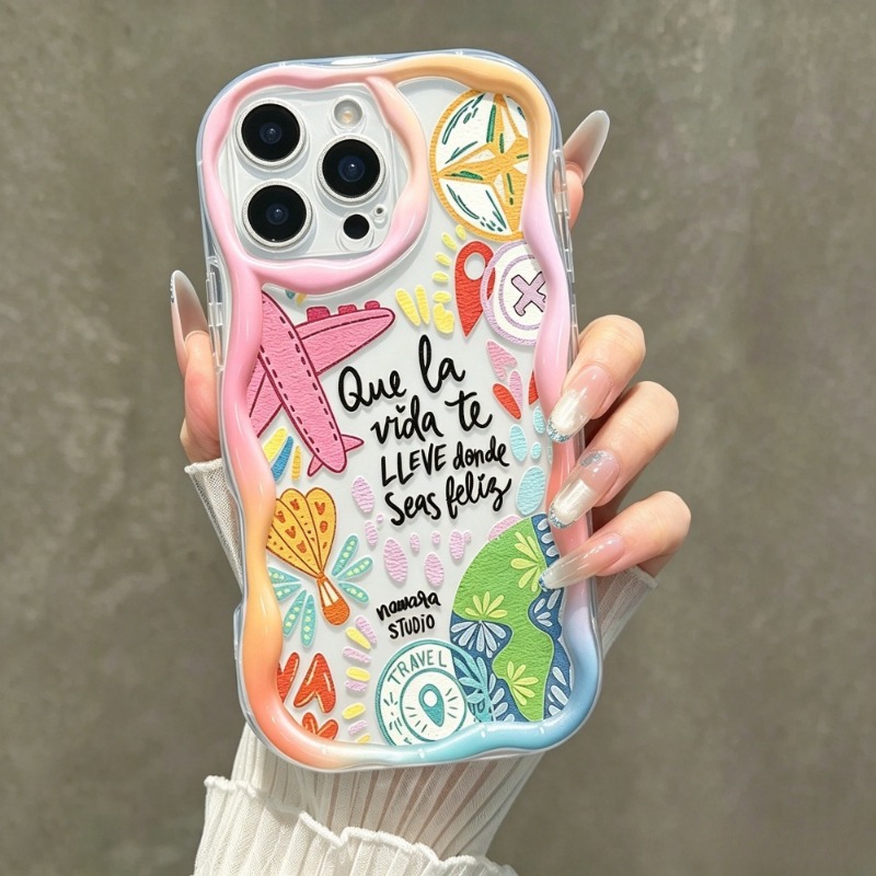 Travel Accessories Iphone - グラフィティトラベル飛行機柄iPhoneケース iPhone 18 17 16 15