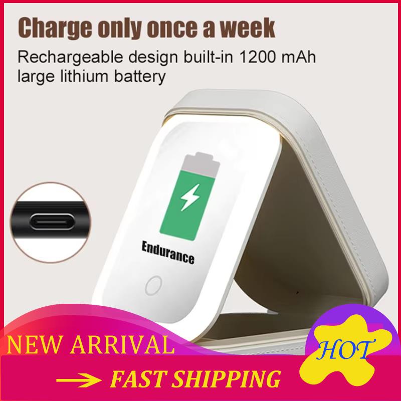 Travel Accessories To Buy - 今すぐ購入 LED ミラー化粧収納ボックス - 大容量のポータブル旅行用化粧品ケース、メイクアップアクセサリーに最適