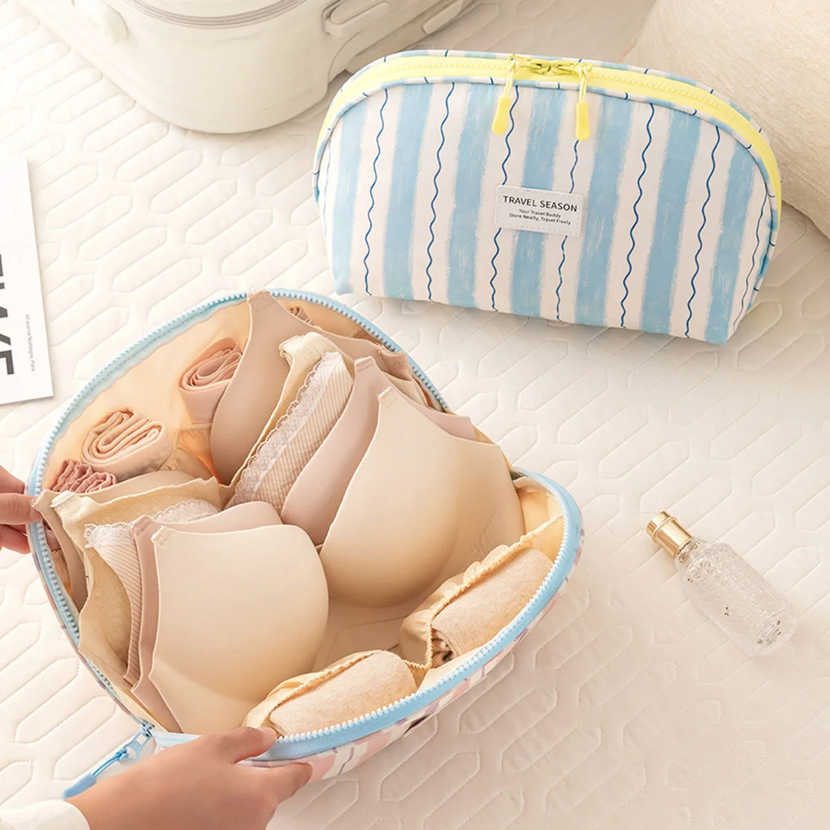 Travel Accessories Bag - 下着収納袋ポータブル多目的トラベルオーガナイザーバッグオックスフォード布トラベル収納袋靴下ブラジャーアクセサリー用