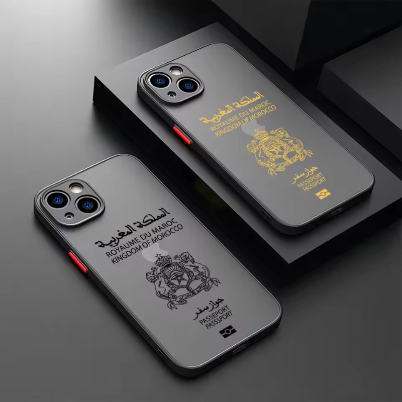 Travel Accessories Iphone - モロッコパスポートマップ柄スマホケース iPhone 17 16 15 11