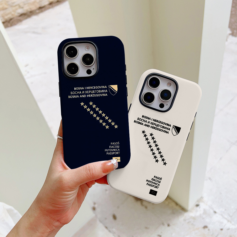 Travel Accessories Iphone - ボスニア・ヘルツェゴビナ パスポート柄 iPhone 17 16 15