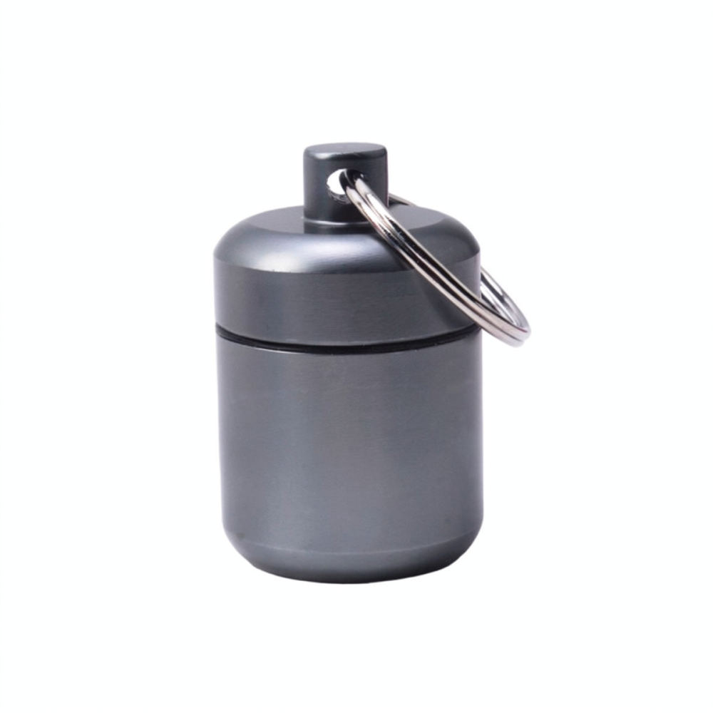 Travel Accessories - 携帯用アルミニウム合金製容器、金属製キーホルダー、ピルケース、防水収納ケース。アウトドア旅行や耳栓、小物の収納に。