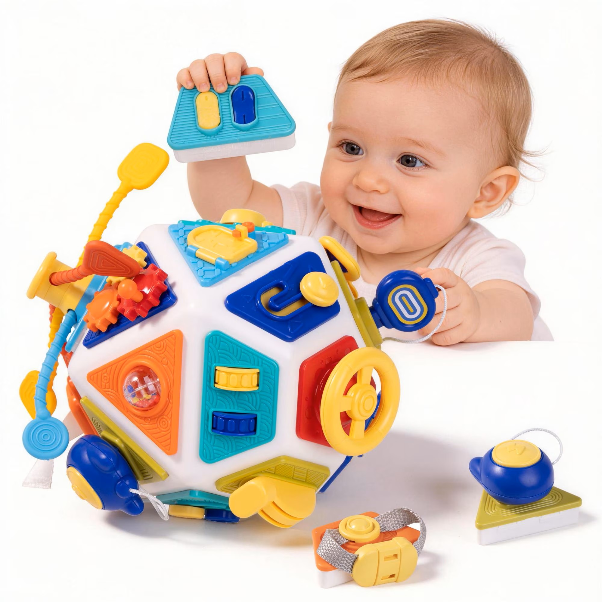 Travel Accessories For Baby - 22-in-1 ベビービジーボード アクティビティキューブ おもちゃ モンテッソーリおもちゃ 知育玩具