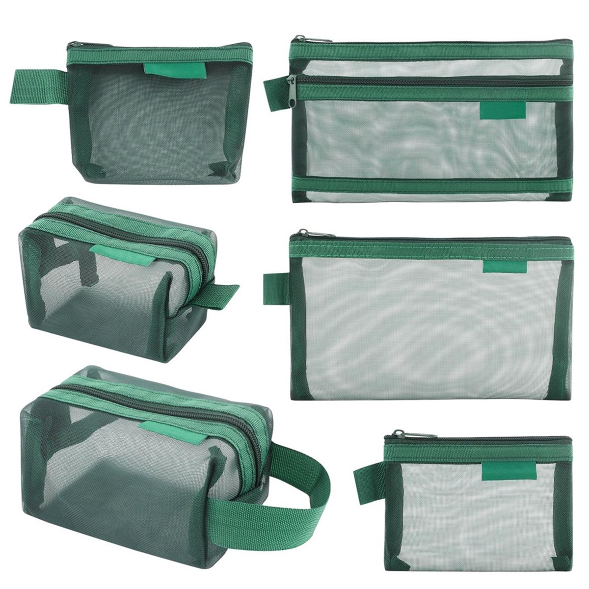 Travel Accessories To Buy - 【TODAY-BUY】~@ 6個入り透明メッシュコインおよび雑貨収納バッグ、ポータブル3Dカードオーガナイザーポーチ、トラベルストレージバッグ
