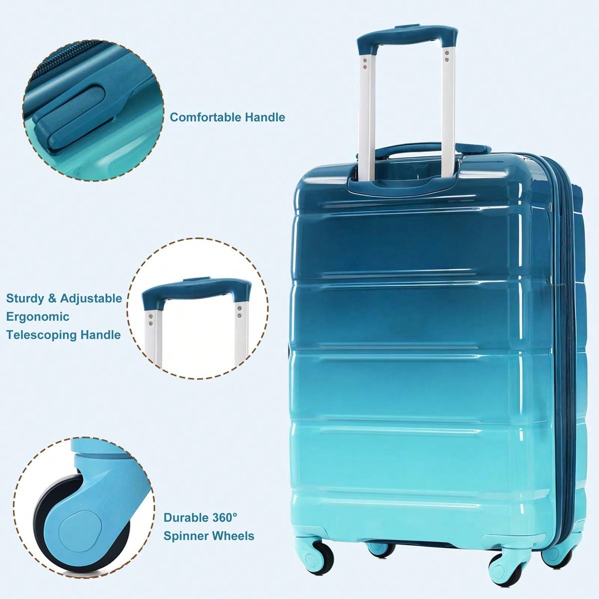 MERAX 3点セットの旅行用バッグ - 20インチのチェッ - Toiletry Bag Tsa のレビューと価格