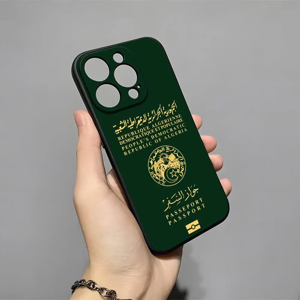 アルジェリア地図旗柄パスポート風スマホケース iPhone  - Travel Accessories Iphone のレビューと価格