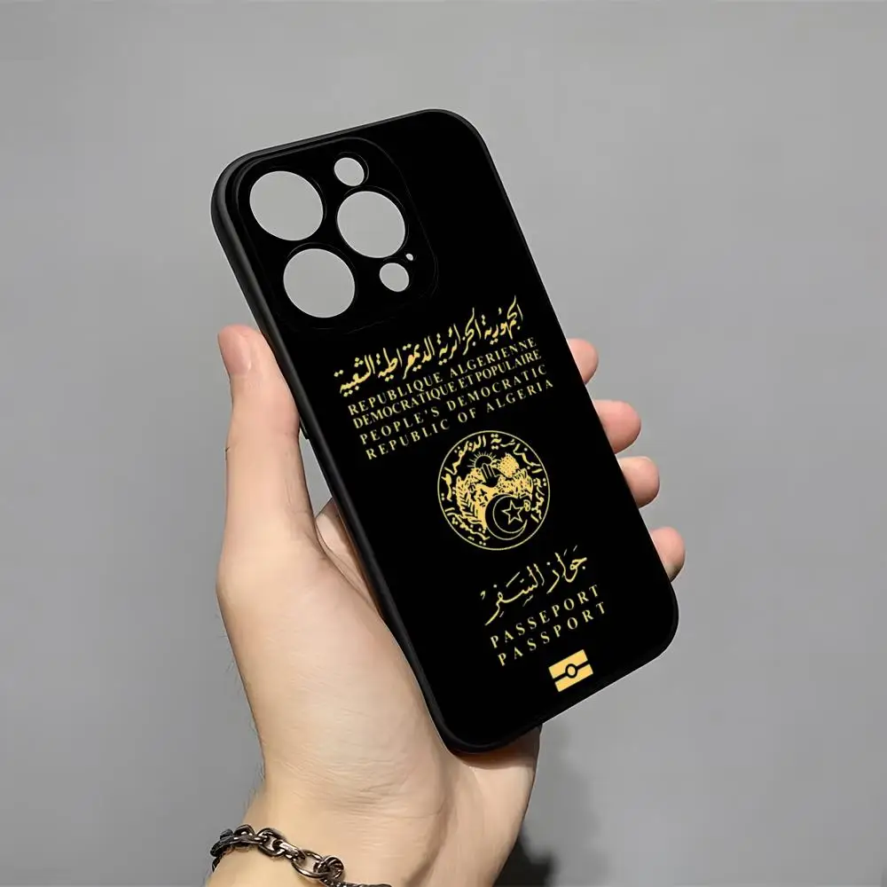 アルジェリア地図旗柄パスポート風スマホケース iPhone  - Travel Accessories Iphone のレビューと価格