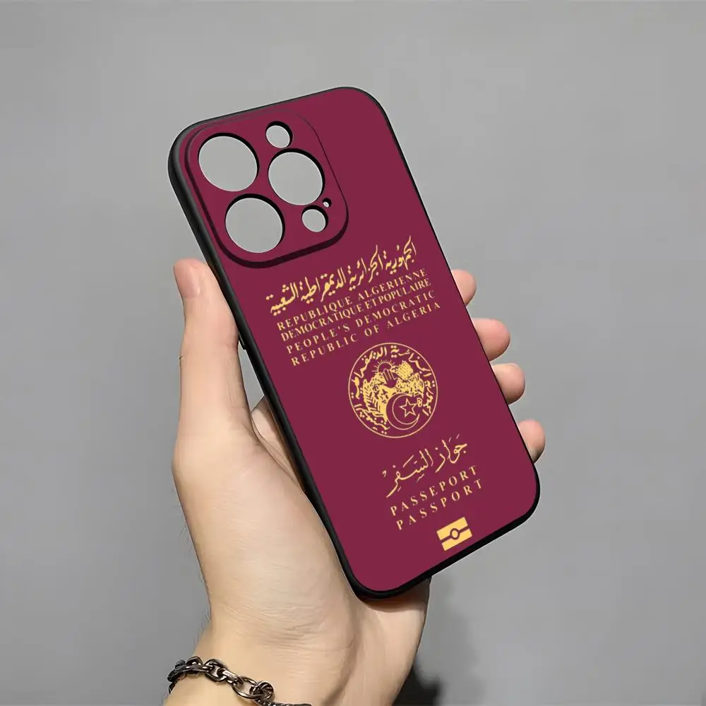 アルジェリア地図旗柄パスポート風スマホケース iPhone  - Travel Accessories Iphone のレビューと価格