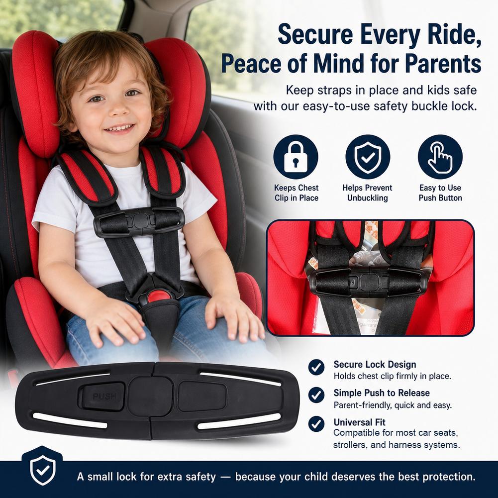 車のチャイルドシートストラップクリップバックルチェストハーネ - Travel Accessories For Baby のレビューと価格