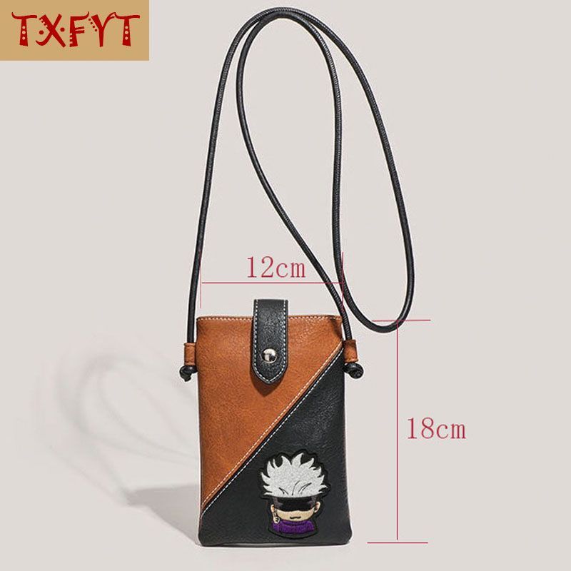 呪術廻戦 五条悟 PU 電話ポーチ ミニ携帯電話バッグ トラ - Travel Accessories Bag のレビューと価格