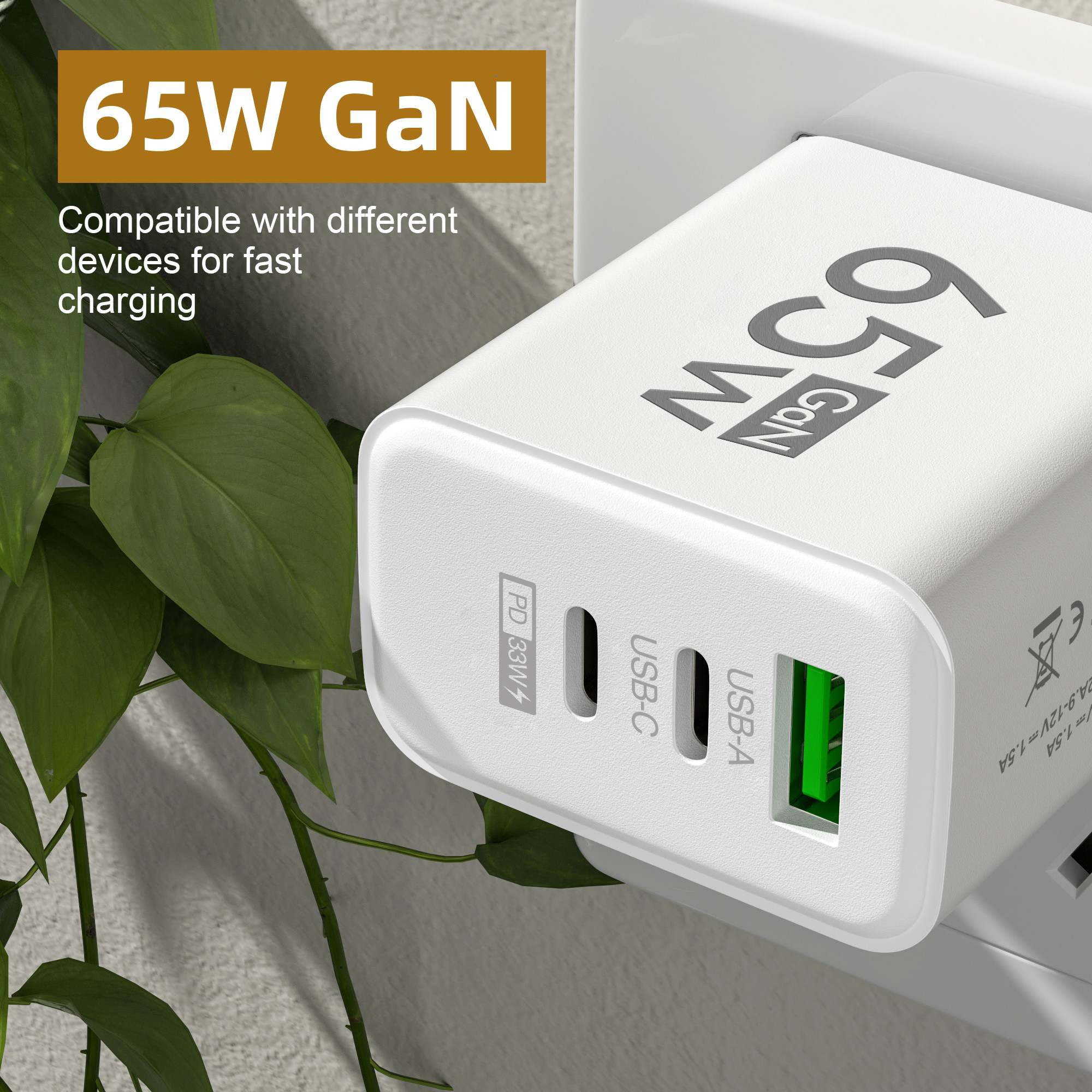 65W GaN USB C 壁掛け充電器 3ポート PD 急 - Travel Accessories Iphone のレビューと価格