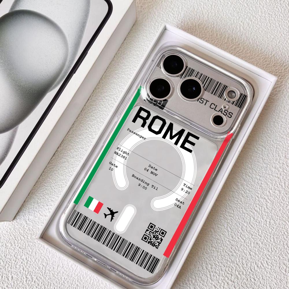 飛行機旅行チケット イタリア柄 iPhone 17 16 1 - Travel Accessories Iphone のレビューと価格