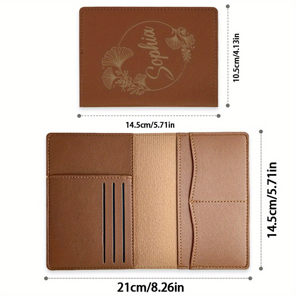 エレガントな花柄カスタム名入り防水パスポートケース マルチス - Travel Accessories Gifts For Her のレビューと価格