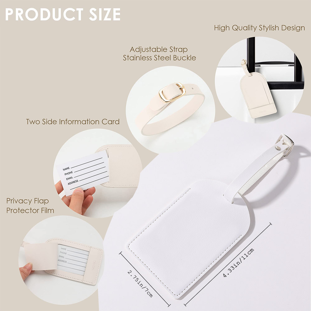 名前付きのパーソナライズされたPUラゲッジタグ,旅行タグ,結 - Travel Accessories Gifts For Her のレビューと価格
