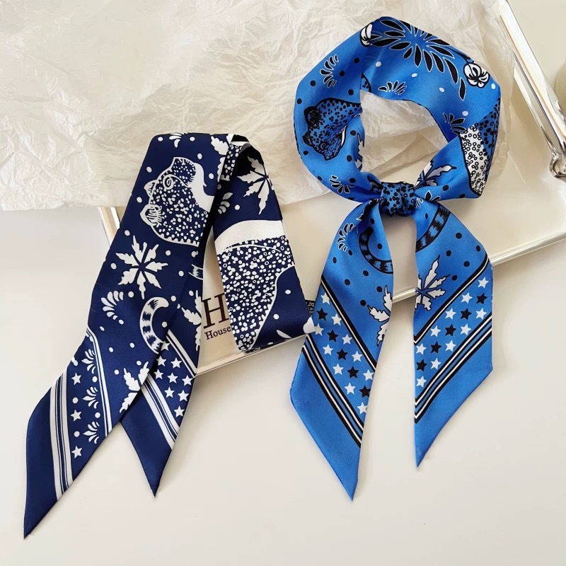 クラシックなレオパード柄シルクスカーフ 春夏 レディース ヴ - Travel Accessories Gifts のレビューと価格