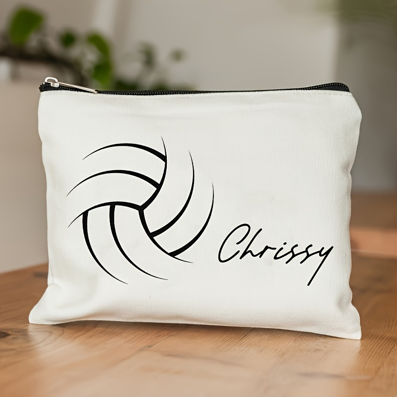 カスタムバレーボールプリントポリエステル製メイクアップバッグ - Travel Accessories Gifts For Her のレビューと価格