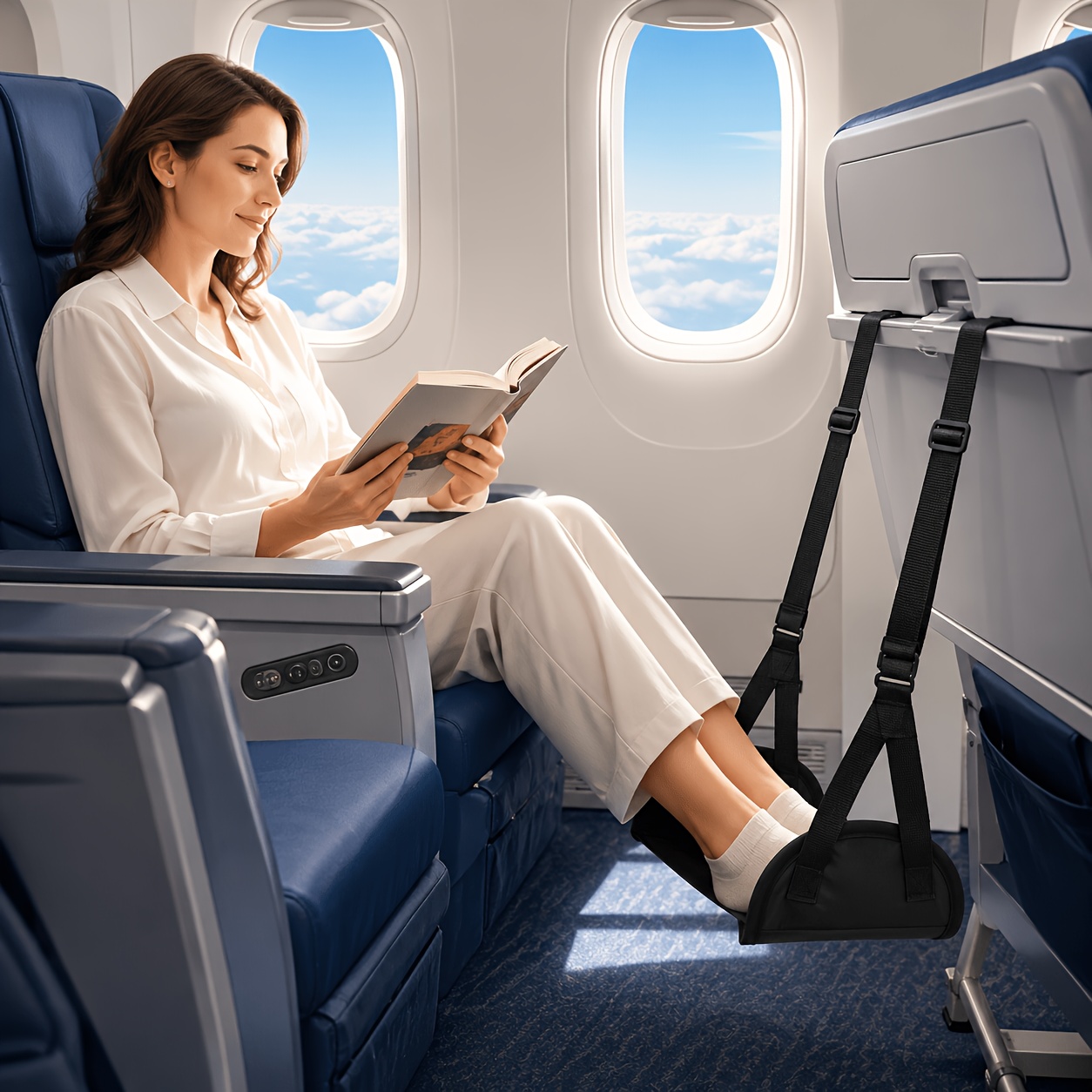 1個入り、調整可能な旅行用フットレストハンガー。持ち運び可能 - Travel Accessories For Train のレビューと価格