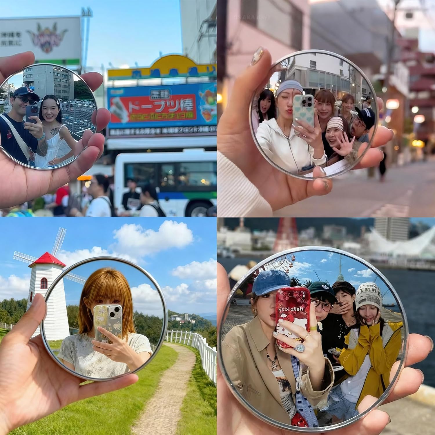 ポータブル9.5cmミニ丸型凸面鏡セルフィー広角球面レンズi - Travel Accessories Iphone のレビューと価格