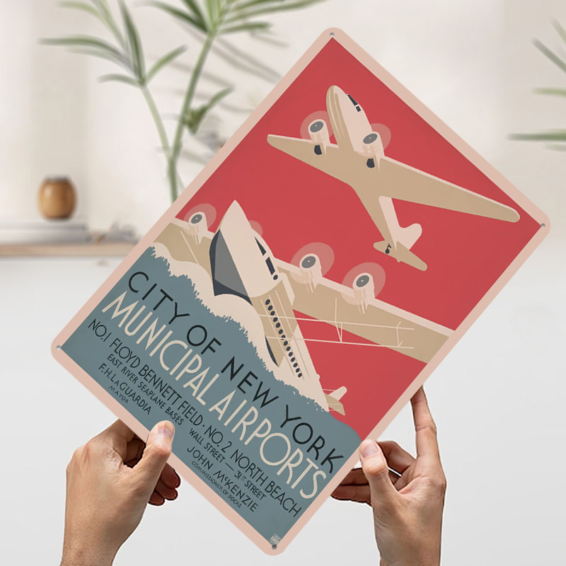 ヴィンテージニューヨークニューヨーク空港旅行プリントポスター - Travel Accessories New York のレビューと価格