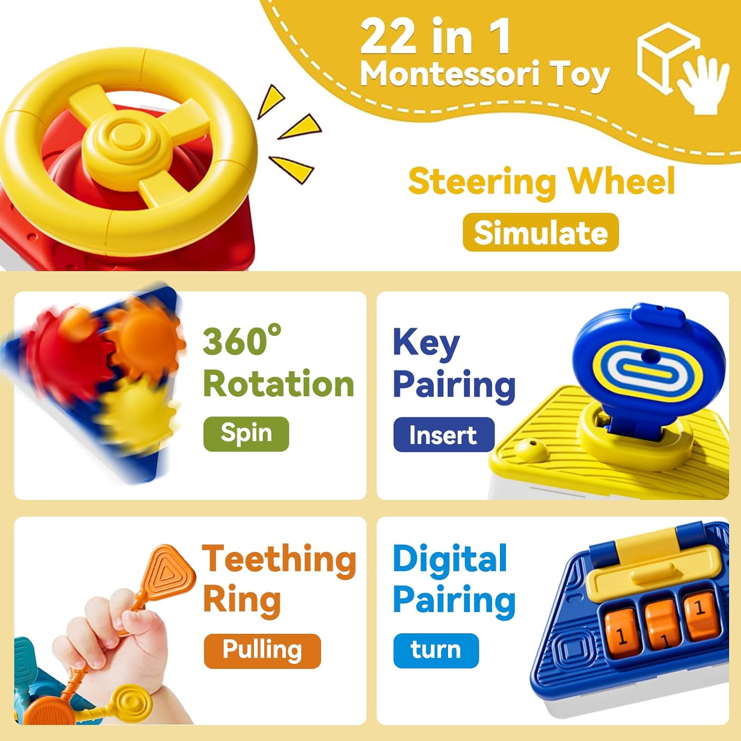 ベビービジーボードアクティビティキューブおもちゃ モンテッソ - Travel Accessories For Baby のレビューと価格