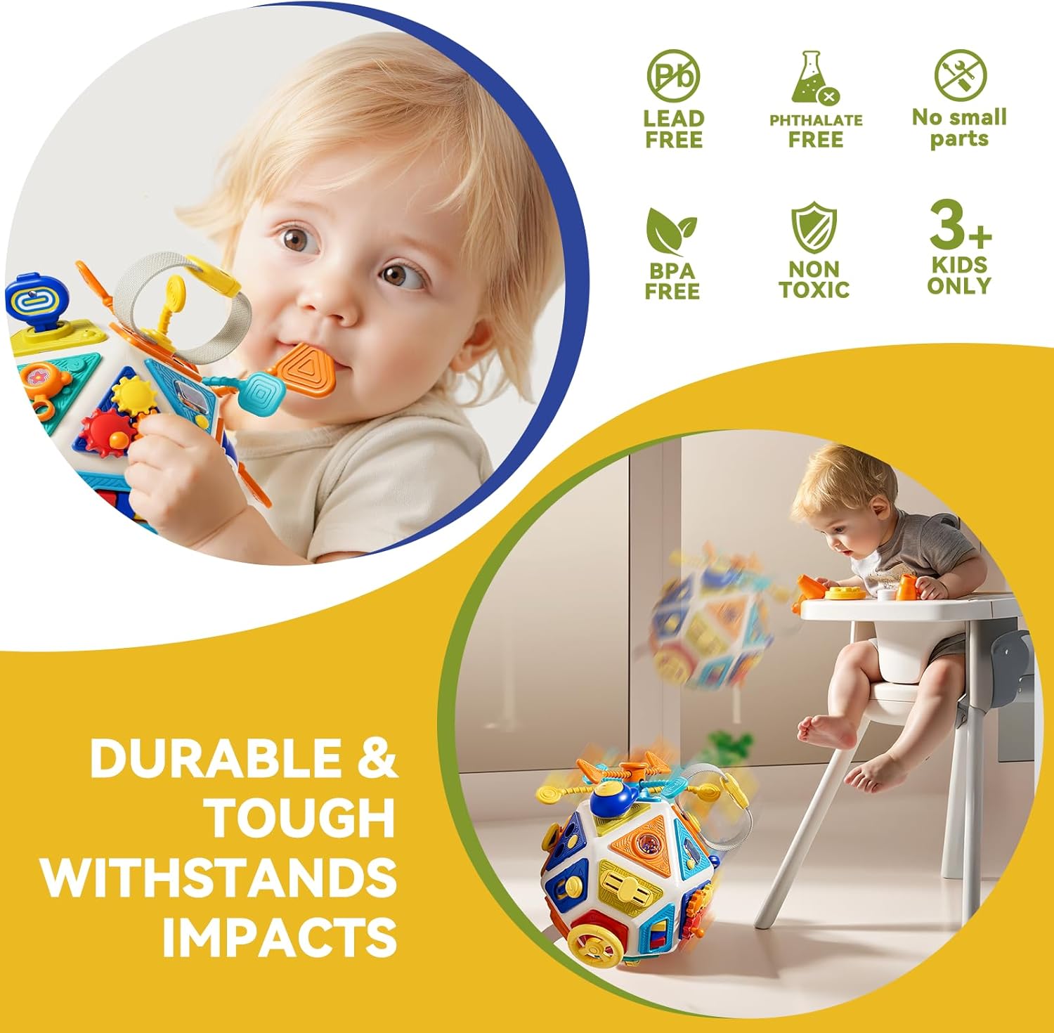 ベビービジーボードアクティビティキューブおもちゃ モンテッソ - Travel Accessories For Baby のレビューと価格