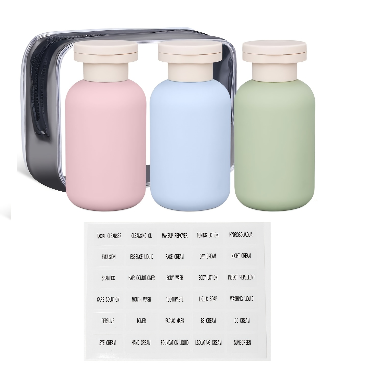 トラベル用トイレタリーボトル 3.4oz TSA承認済みシリ - Toiletry Bag Tsa のレビューと価格