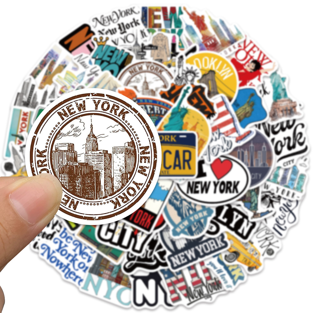 10/30/50 個漫画ニューヨークシティサインステッカーか - Travel Accessories New York のレビューと価格