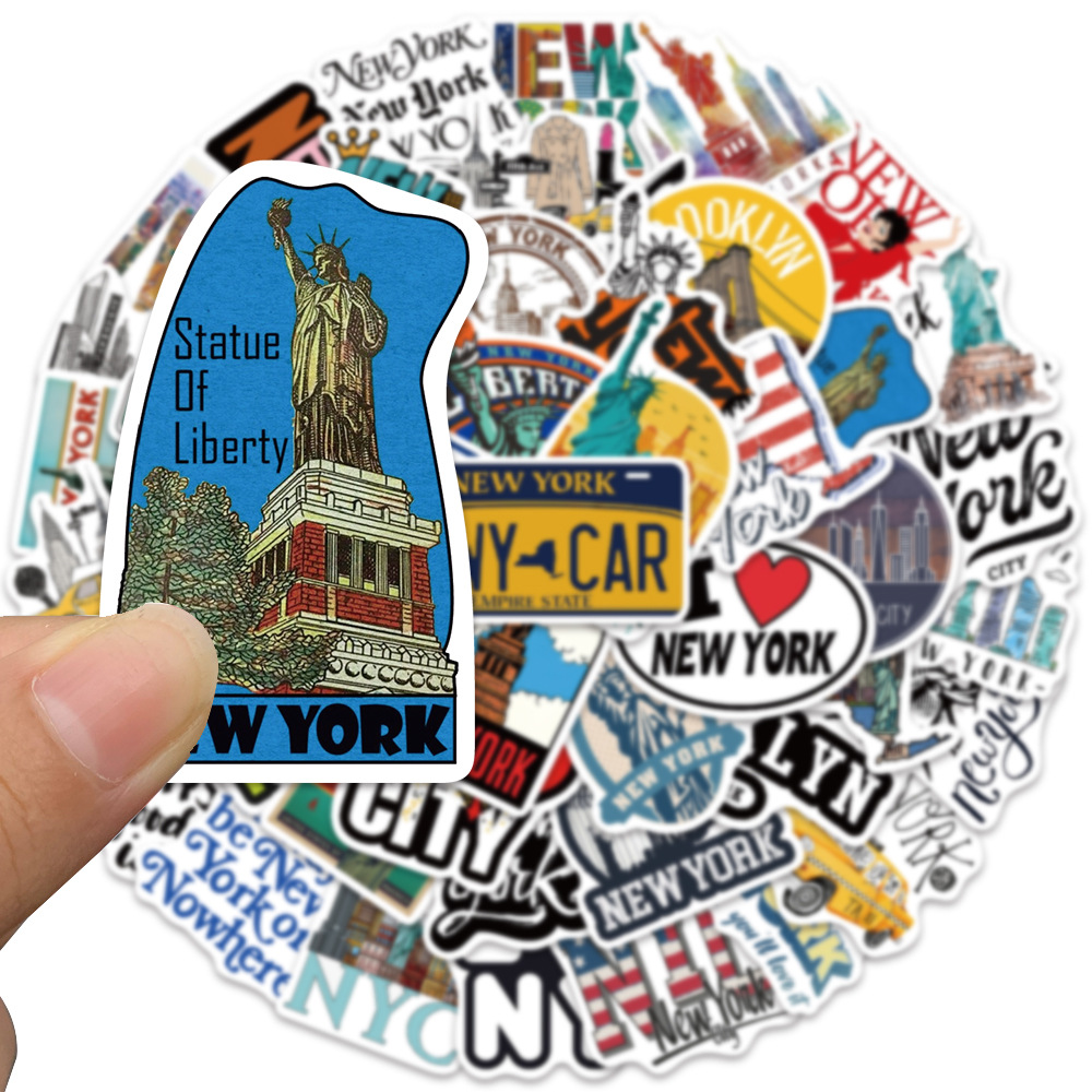 10/30/50 個漫画ニューヨークシティサインステッカーか - Travel Accessories New York のレビューと価格