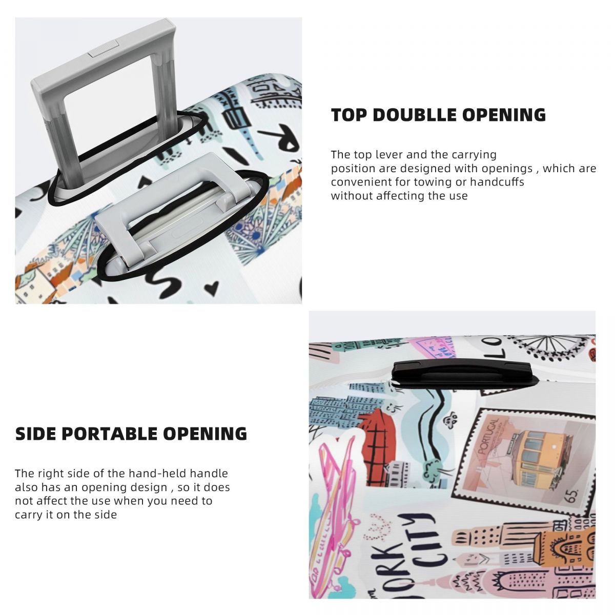 旅行プリントのスーツケースカバー,実用的な旅行かばん用品,プ - Travel Accessories New York のレビューと価格