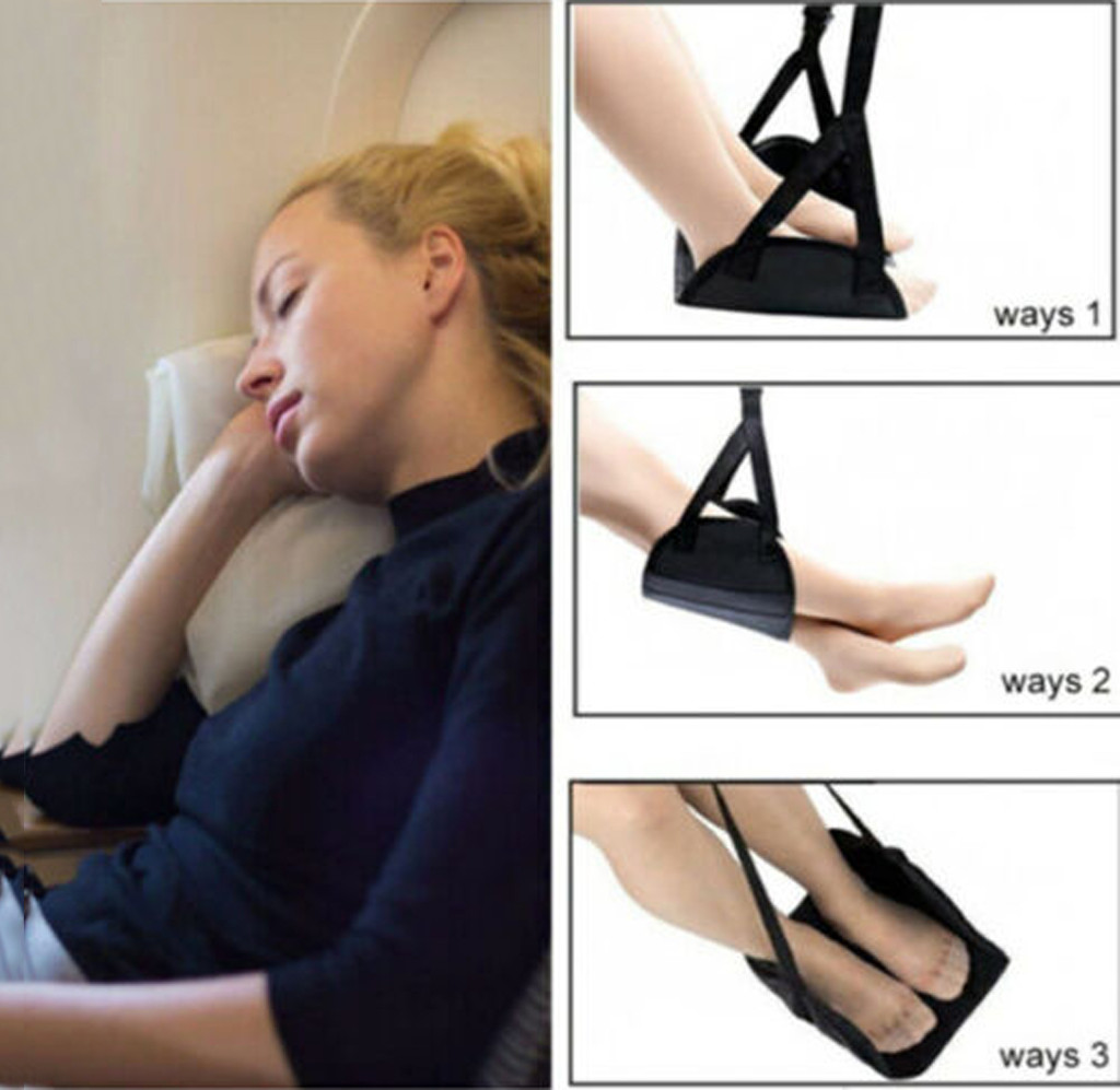 飛行機用フットレストハンモック、車用フットレストパッド、調節 - Travel Accessories For Train のレビューと価格