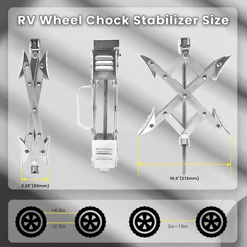 X型RVホイールチョック 3.25インチから10.5インチの - Travel Accessories のレビューと価格