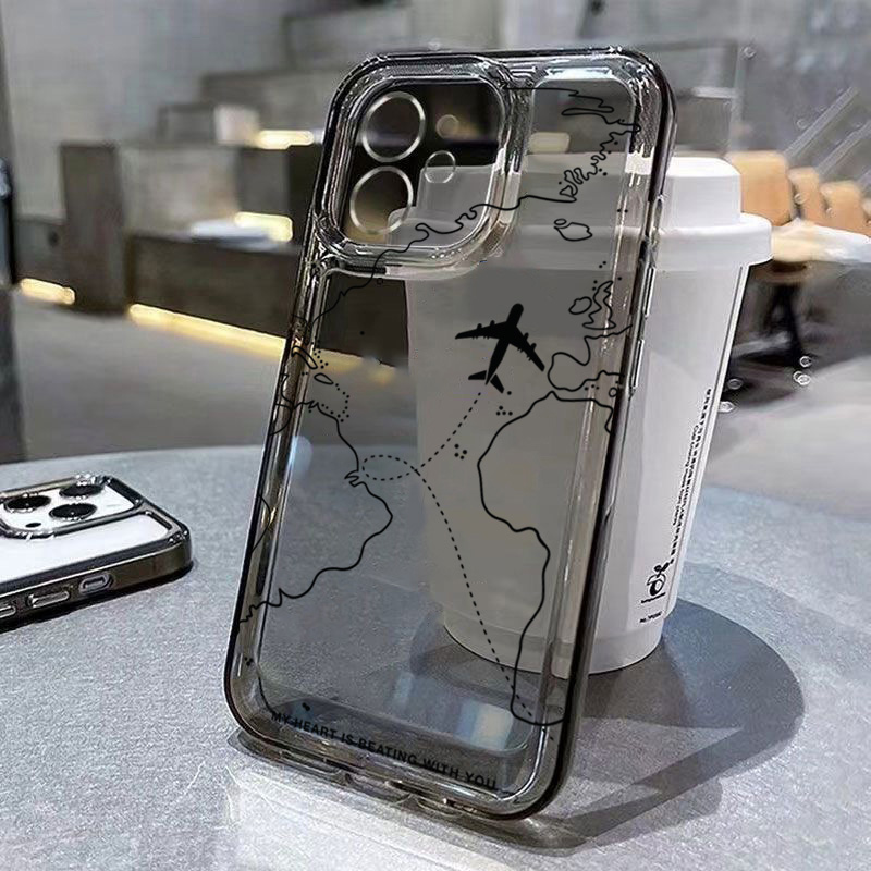 旅行にインスパイアされた飛行機のルート柄クリアスマホケース  - Travel Accessories Iphone のレビューと価格
