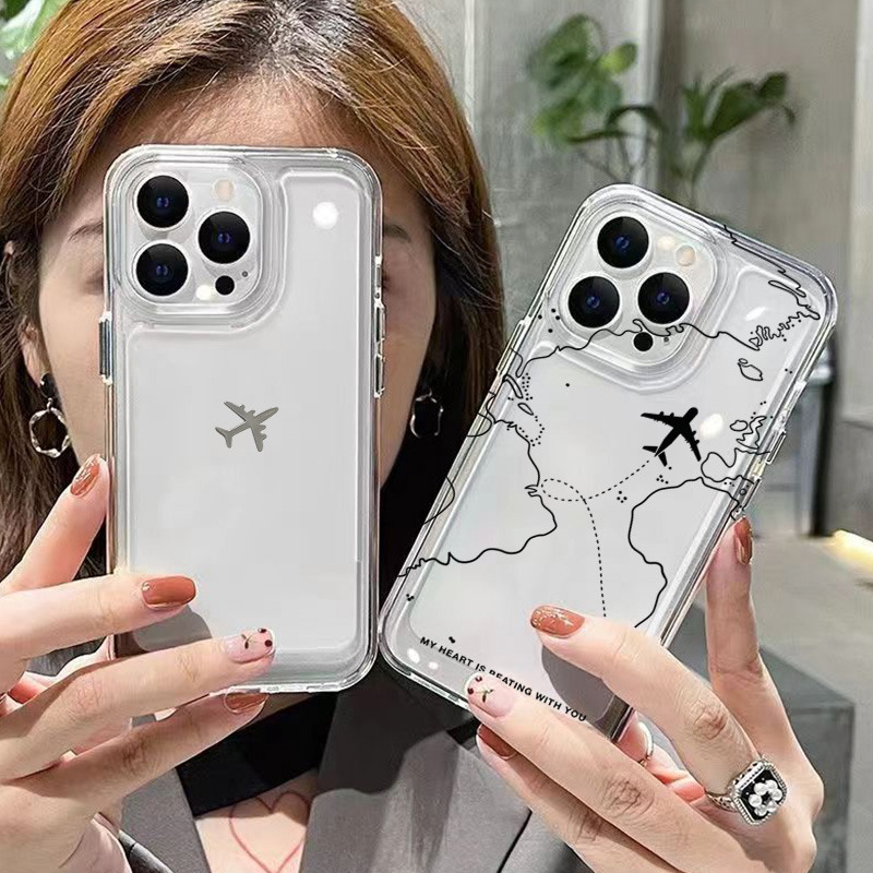 旅行にインスパイアされた飛行機のルート柄クリアスマホケース  - Travel Accessories Iphone のレビューと価格