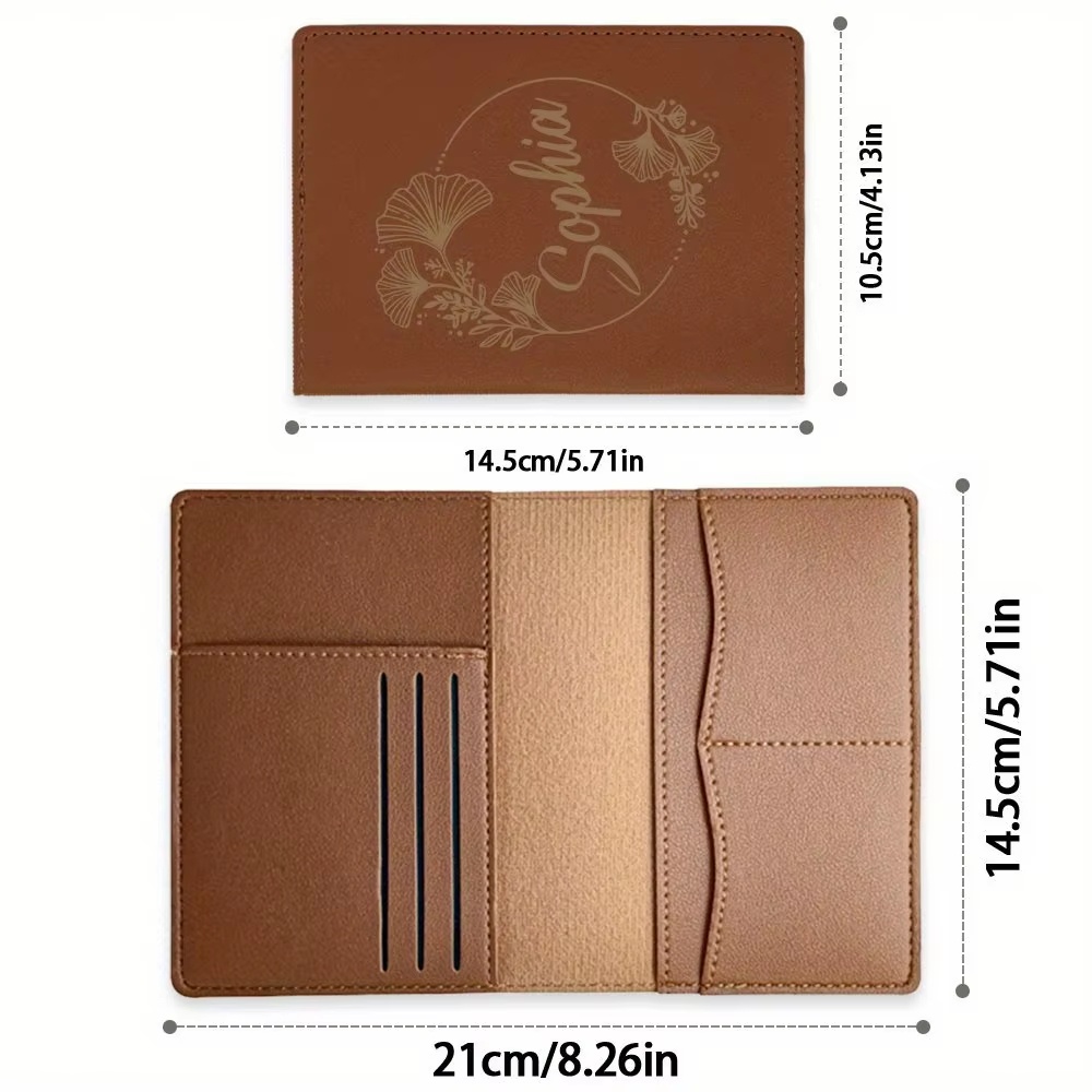 パーソナライズされたエレガントな花柄カスタムネーム防水パスポ - Travel Accessories Gifts For Her のレビューと価格