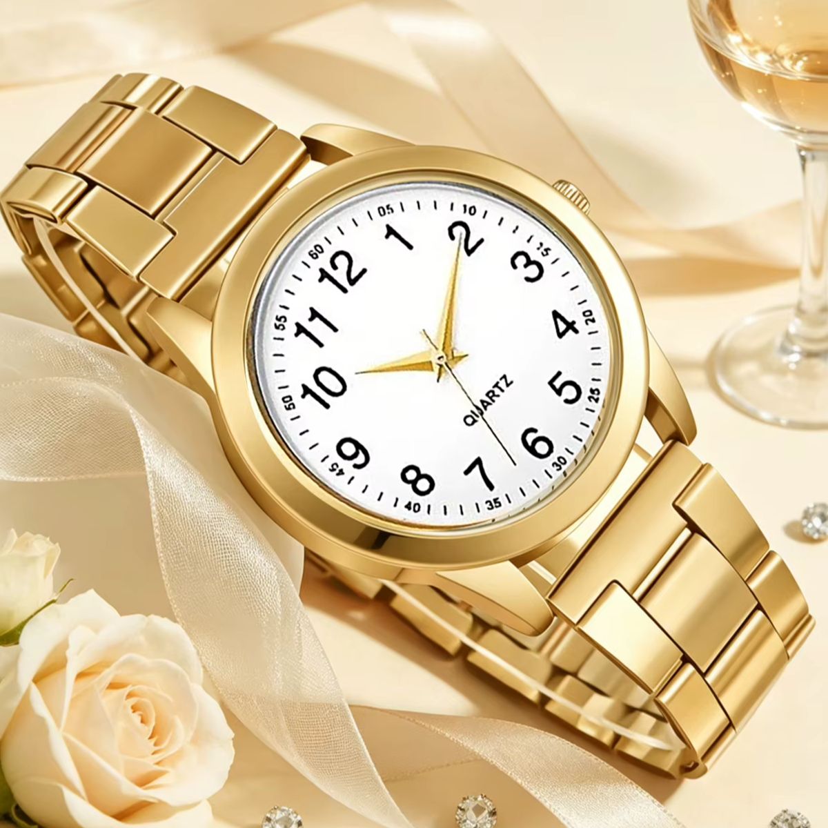 6点セット、ファッショナブルなラウンドクォーツ時計とハート型 - Travel Accessories Gifts For Her のレビューと価格
