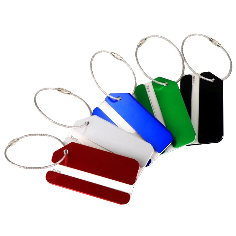 旅行用アルミニウム合金ラゲッジタグ、空港、駅、スーツケースタ - Travel Accessories For Train のレビューと価格