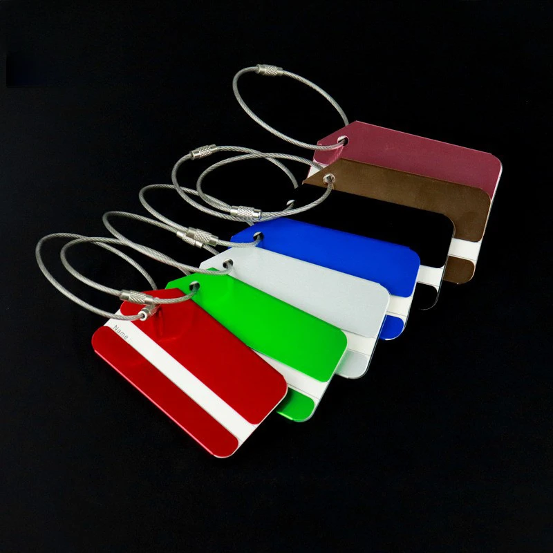 旅行用アルミニウム合金ラゲッジタグ、空港、駅、スーツケースタ - Travel Accessories For Train のレビューと価格