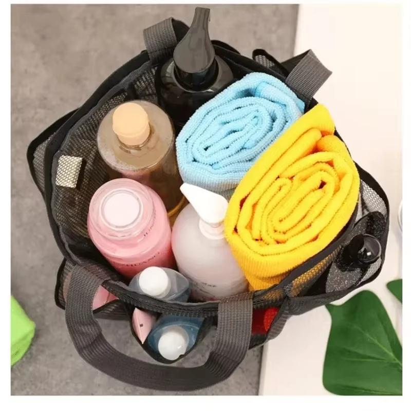 ポータブルメッシュシャワーキャディートートビーチバッグ、旅行 - Travel Accessories のレビューと価格