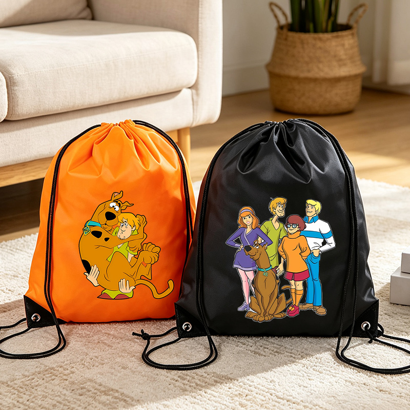 スクービードゥー巾着収納袋クールな漫画犬ポケットバックパック - Travel Accessories Bag のレビューと価格