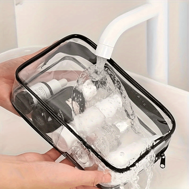 透明PVC漫画猫柄プレイヤードメイクアップバッグ＆ポータブル - Toiletry Bag Tsa のレビューと価格