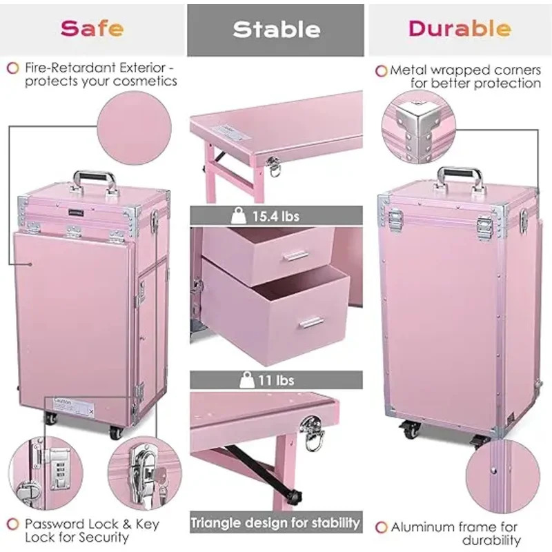 折りたたみ式ネイルテーブル、ローリングマニキュアテーブル、メ - Travel Accessories For Train のレビューと価格
