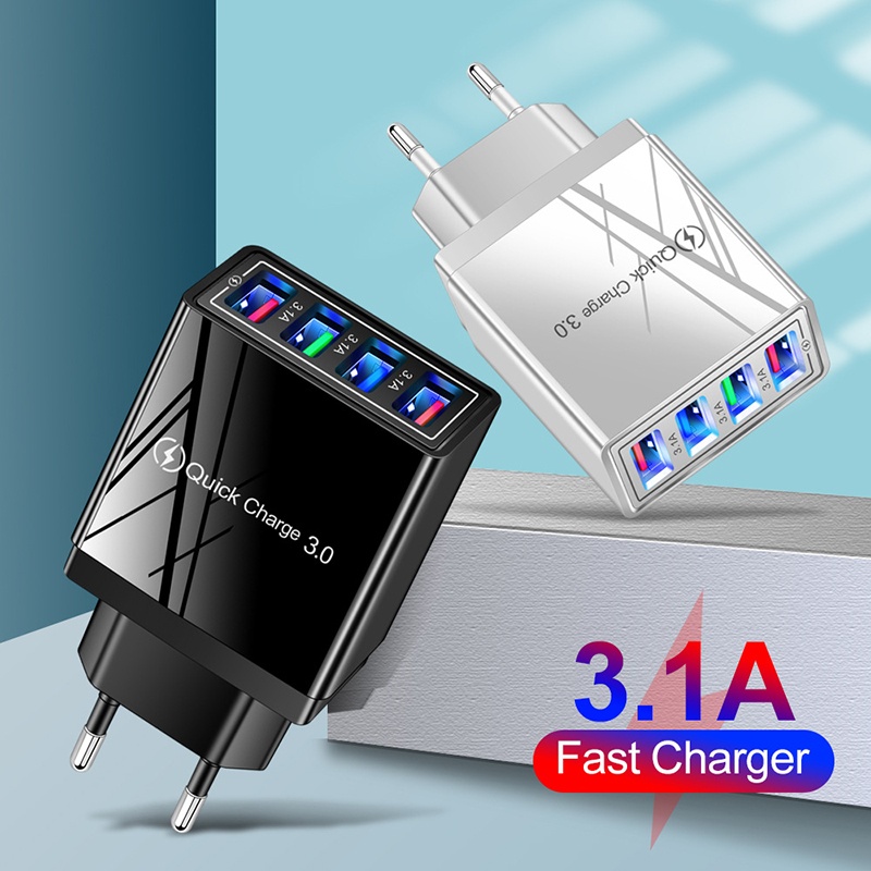 クイックチャージ 3.0 EU US プラグ USB 充電器 - Travel Accessories Iphone のレビューと価格